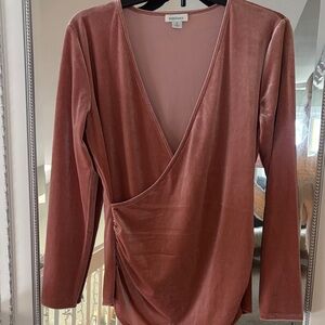 Sundance Velvet Wrap Blouse - Soft Rose